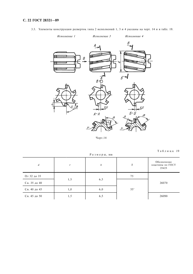 ГОСТ 28321-89 Развертки машинные, оснащенные твердосплавными напаиваемыми пластинами. Типы, параметры и размеры (фото 23 из 26)