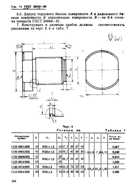ГОСТ 26515-85 Инструмент для холодноштамповочных автоматов. Пуансоны четвертого перехода. Конструкция и размеры (фото 14 из 30)