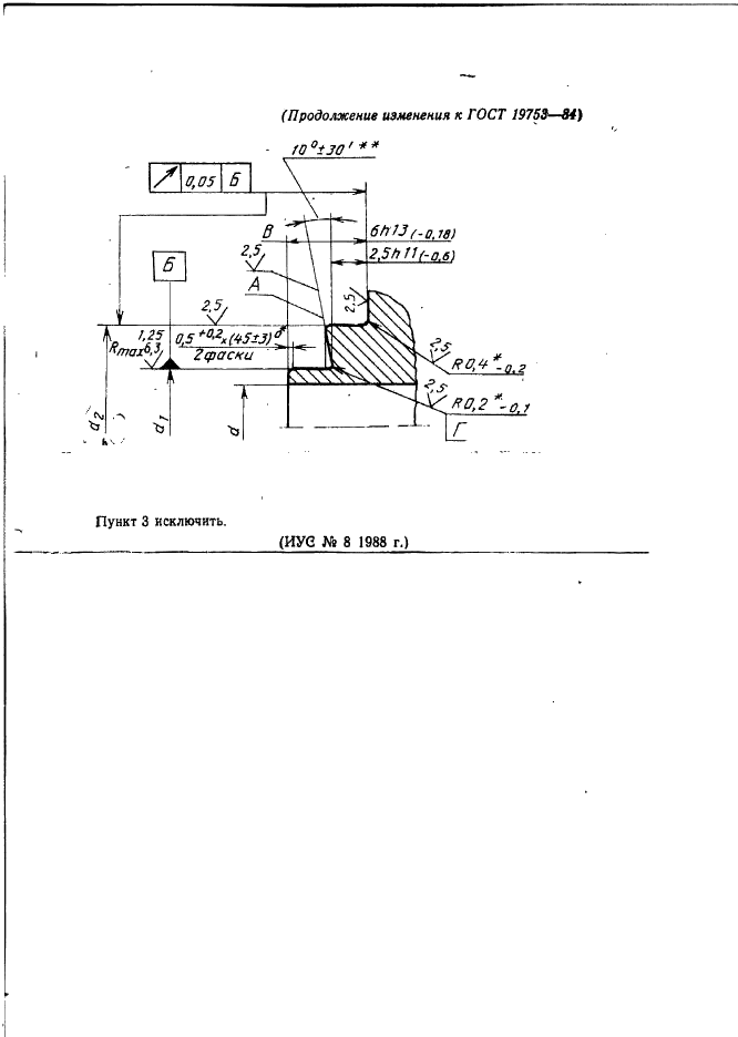ГОСТ 19753-84 Концевая часть затворов соединений с конической металлической прокладкой. Конструкция и размеры (фото 6 из 6)