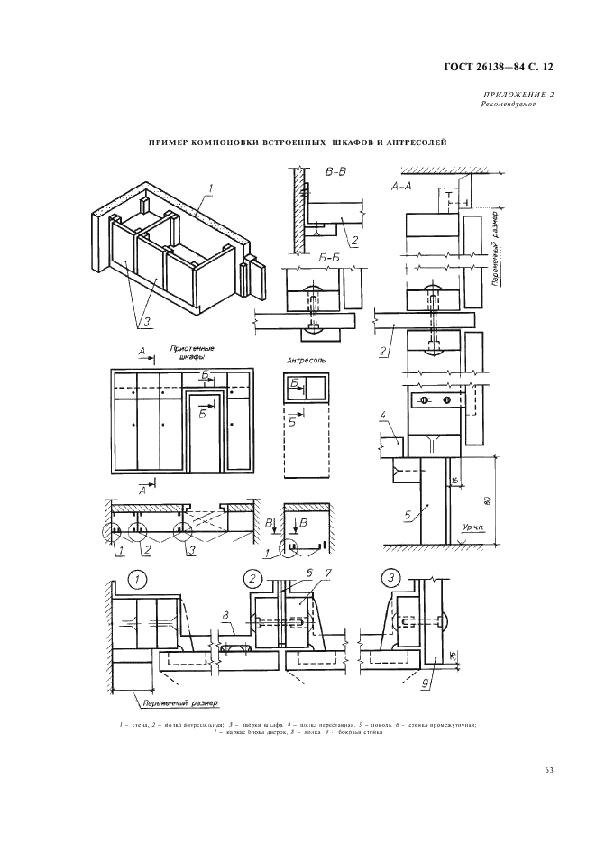 ГОСТ 26138-84 Элементы и детали встроенных шкафов и антресолей для жилых зданий. Технические условия (фото 12 из 14)
