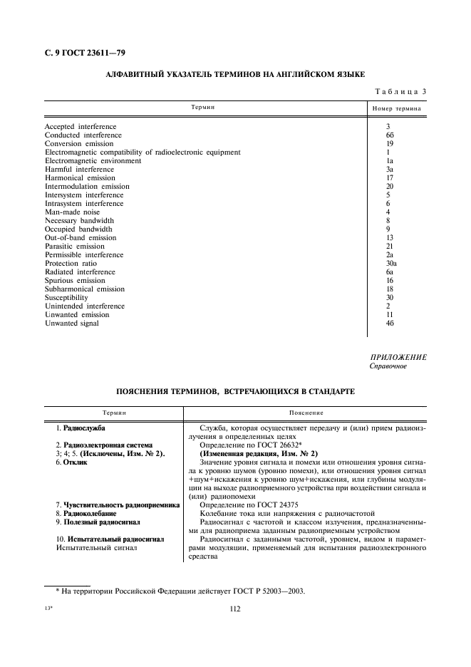 ГОСТ 23611-79 Совместимость радиоэлектронных средств электромагнитная. Термины и определения (фото 9 из 10)