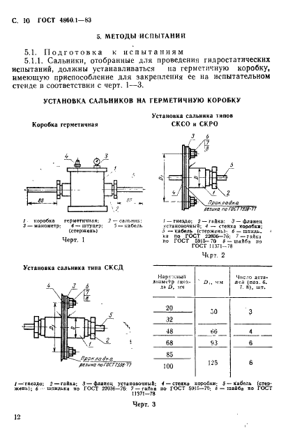 ГОСТ 4860.1-83 Сальники для электрических кабелей и проводов. Технические условия (фото 13 из 29)