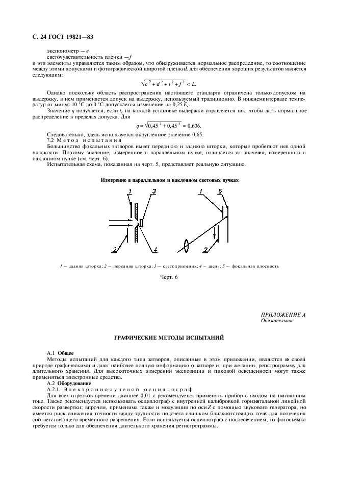 ГОСТ 19821-83 Затворы для фотоаппаратов. Основные параметры. Технические требования. Методы испытаний (фото 25 из 31)