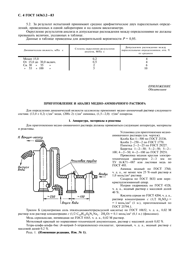 ГОСТ 14363.2-83 Целлюлоза для химической переработки. Метод определения вязкости медно-аммиачного раствора (фото 5 из 8)