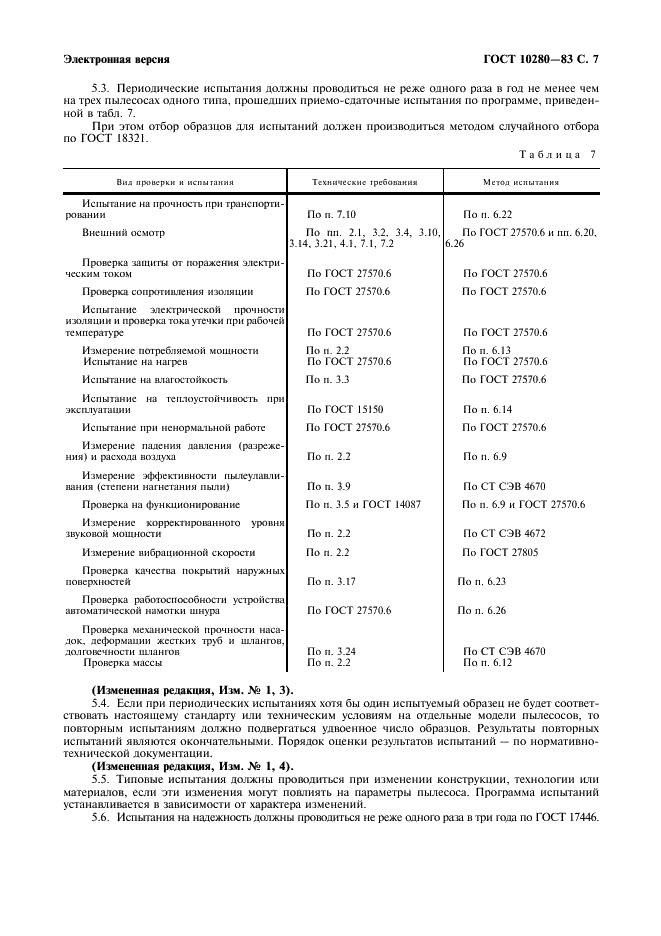 ГОСТ 10280-83 Пылесосы электрические бытовые. Общие технические условия (фото 9 из 20)