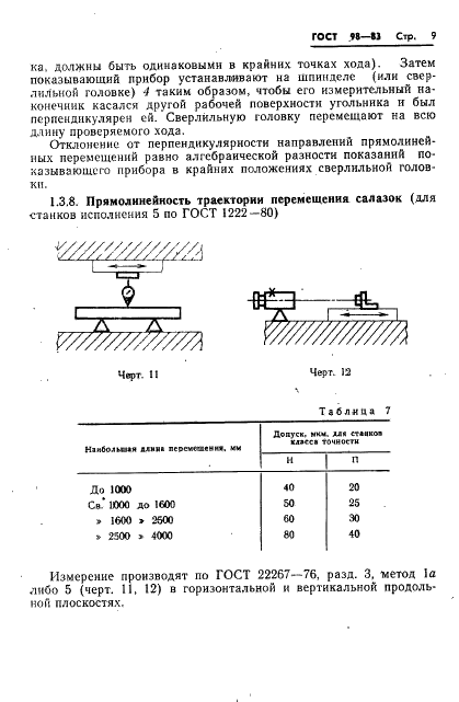 ГОСТ 98-83 Станки радиально-сверлильные. Нормы точности и жесткости (фото 11 из 21)