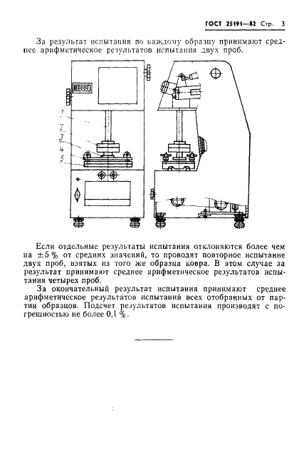 ГОСТ 25191-82 Покрытия и изделия ковровые машинного способа производства. Метод определения изменения толщины при динамической нагрузке (фото 5 из 6)