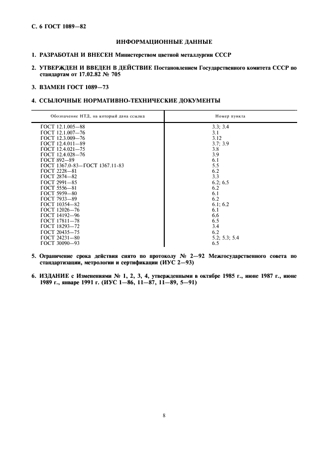 ГОСТ 1089-82 Сурьма. Технические условия (фото 8 из 8)