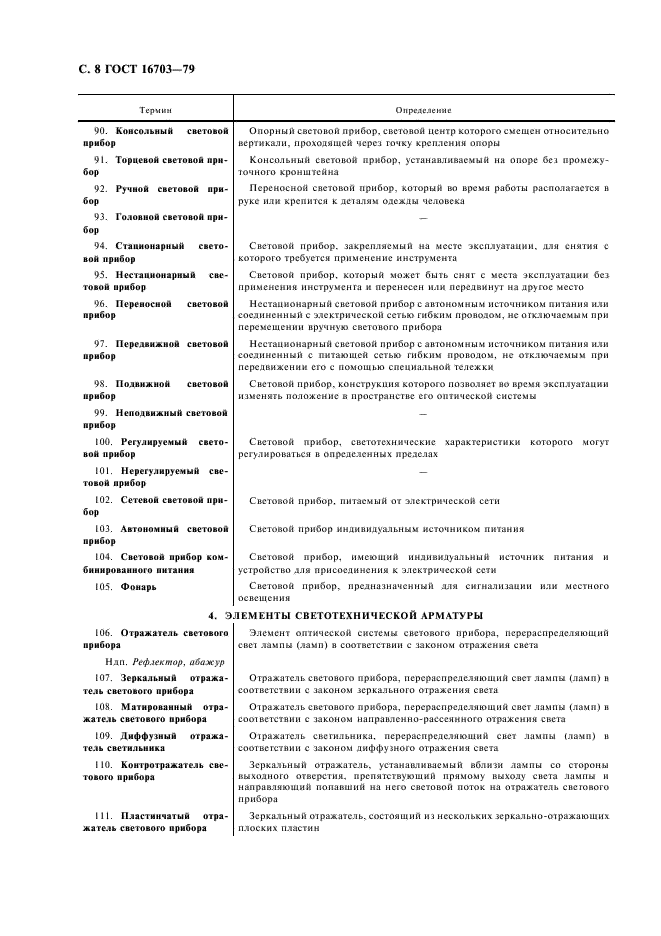 ГОСТ 16703-79 Приборы и комплексы световые. Термины и определения (фото 9 из 19)