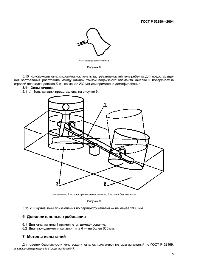 ГОСТ Р 52299-2004 Оборудование детских игровых площадок. Безопасность конструкции и методы испытаний качалок. Общие требования (фото 7 из 12)