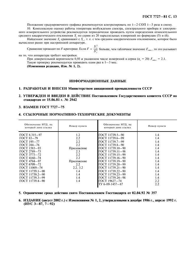 ГОСТ 7727-81 Сплавы алюминиевые. Методы спектрального анализа (фото 14 из 15)