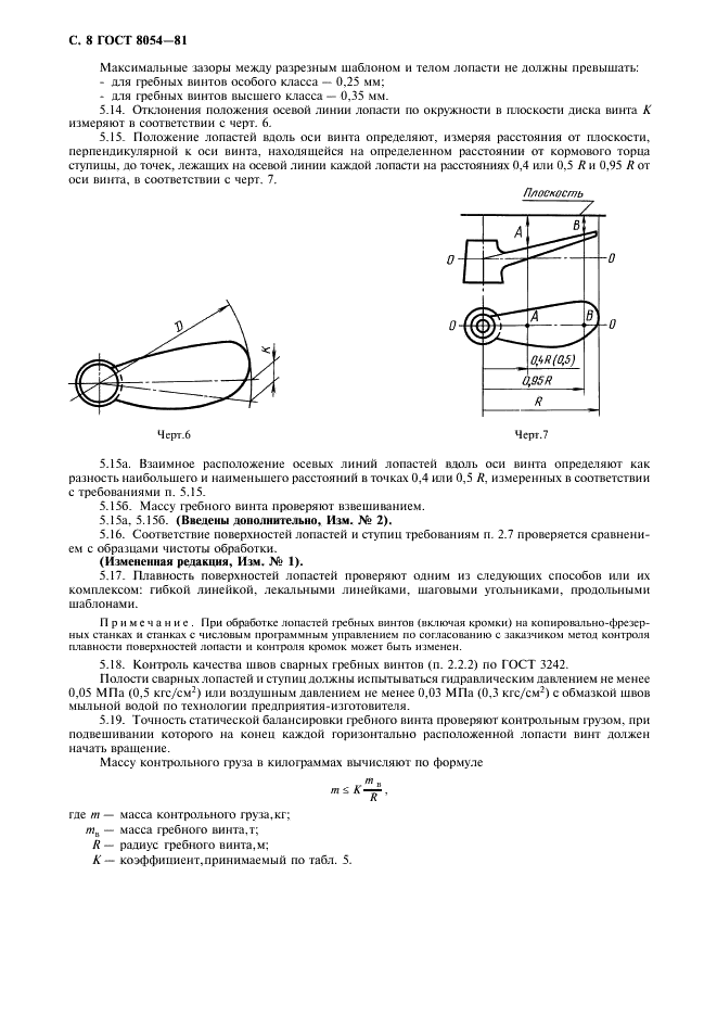 ГОСТ 8054-81 Винты гребные металлические. Общие технические условия (фото 10 из 12)