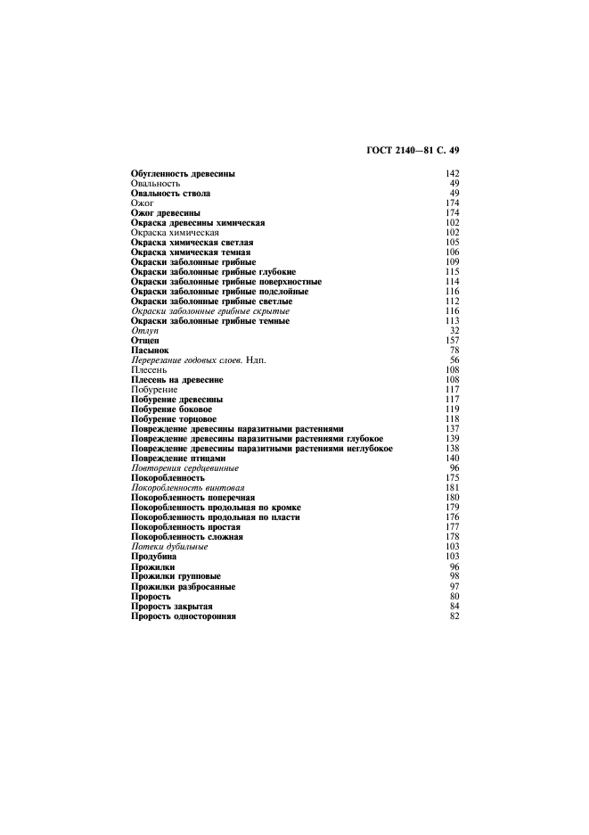 ГОСТ 2140-81 Видимые пороки древесины. Классификация, термины и определения, способы измерения (фото 52 из 121)