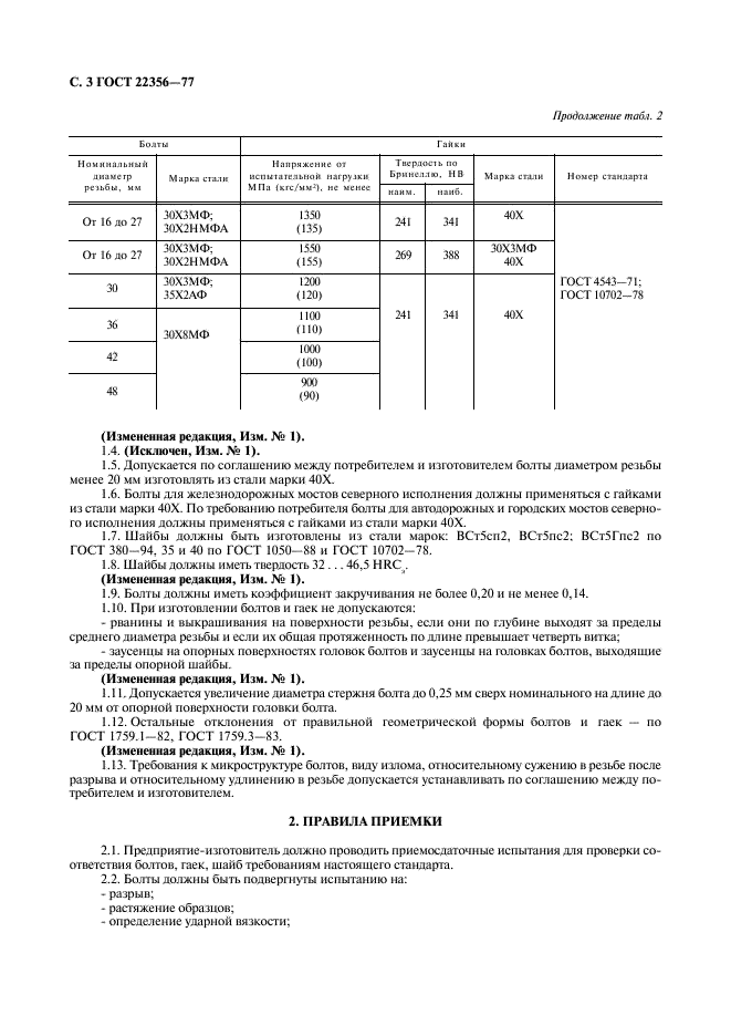 ГОСТ 22356-77 Болты и гайки высокопрочные и шайбы. Общие технические условия (фото 4 из 9)