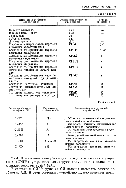 ГОСТ 26.003-80 Система интерфейса для измерительных устройств с байт-последовательным,бит-параллельным обменом информацией. Требования к совместимости (фото 24 из 114)