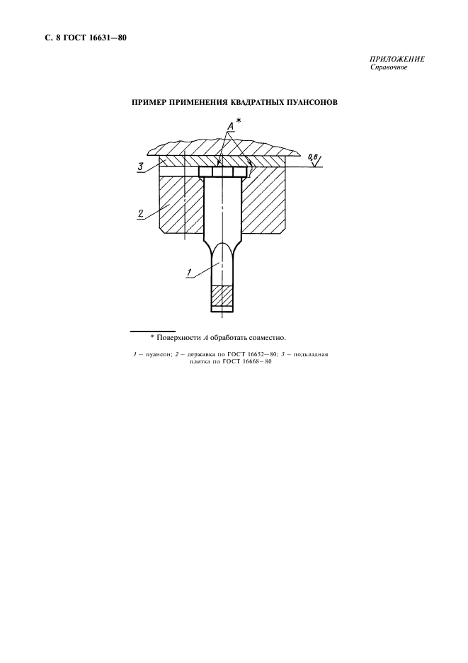 ГОСТ 16631-80 Пуансоны квадратные. Конструкция и размеры (фото 9 из 10)