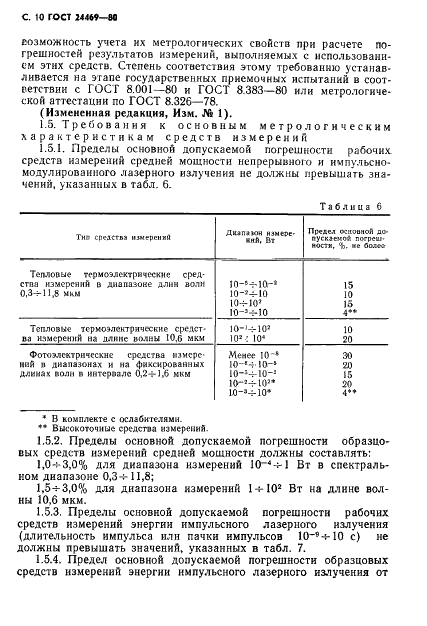 ГОСТ 24469-80 Средства измерений параметров лазерного излучения. Общие технические требования (фото 11 из 23)