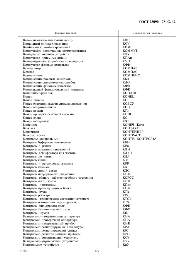 ГОСТ 23090-78 Аппаратура радиоэлектронная. Правила составления и текст пояснительных надписей и команд (фото 12 из 27)