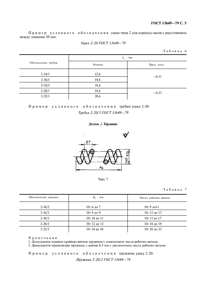 ГОСТ 13649-79 Ушки съемные для корпусов наручных часов. Конструкция и размеры (фото 6 из 9)