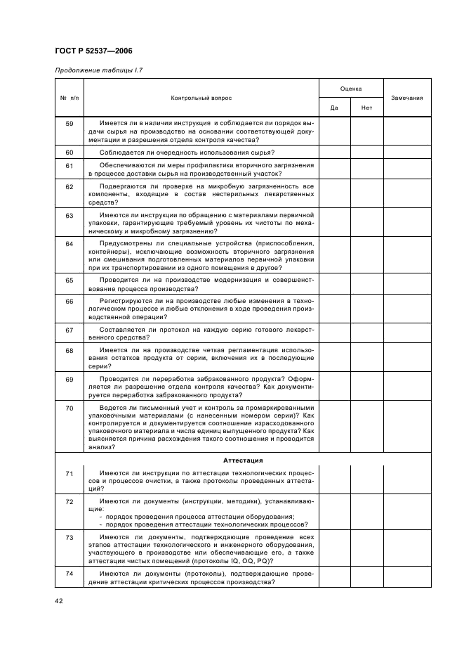 ГОСТ Р 52537-2006 Производство лекарственных средств. Система обеспечения качества. Общие требования (фото 46 из 51)