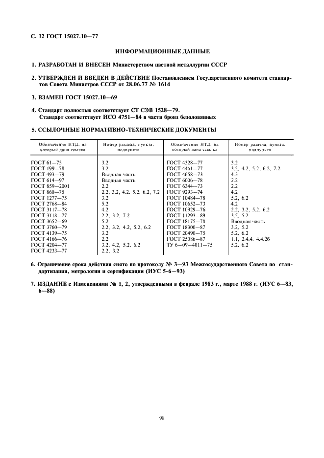 ГОСТ 15027.10-77 Бронзы безоловянные. Методы определения олова (фото 12 из 12)