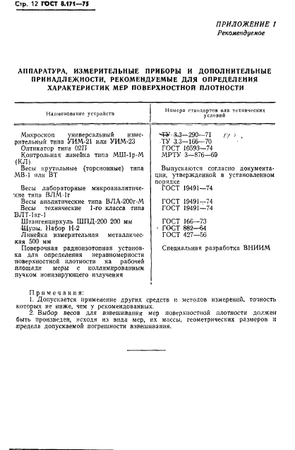 ГОСТ 8.171-75 Государственная система обеспечения единства измерений. Меры поверхностной плотности для радиоизотопных толщиномеров. Общие технические условия (фото 15 из 36)