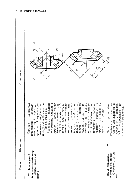 ГОСТ 19325-73 Передачи зубчатые конические. Термины, определения и обозначения (фото 13 из 89)