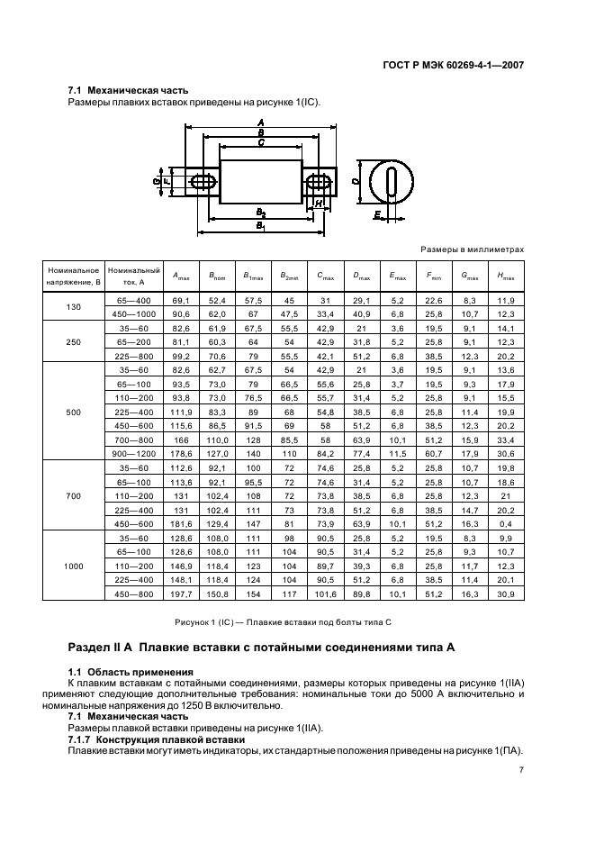ГОСТ Р МЭК 60269-4-1-2007 Предохранители плавкие низковольтные. Часть 4-1. Дополнительные требования к плавким вставкам для защиты полупроводниковых устройств. Разделы 1-III. Примеры типов стандартизованных плавких вставок (фото 10 из 15)