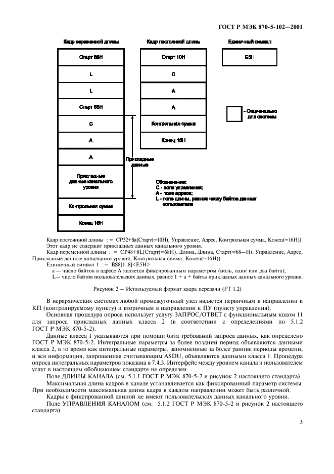 ГОСТ Р МЭК 870-5-102-2001 Устройства и системы телемеханики. Часть 5. Протоколы передачи. Раздел 102. Обобщающий стандарт по передаче интегральных параметров в энергосистемах (фото 8 из 49)