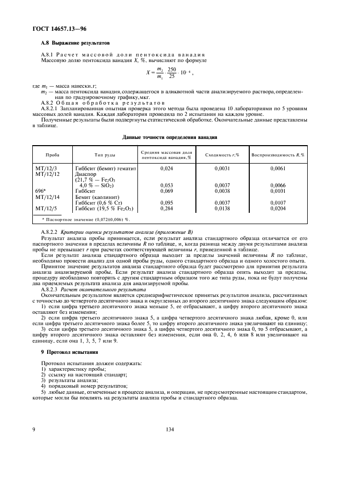 ГОСТ 14657.13-96 Боксит. Методы определения оксида ванадия (V) (фото 11 из 13)
