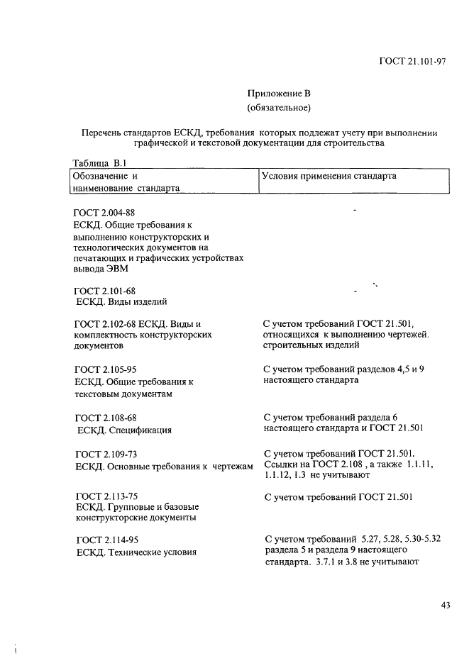 ГОСТ 21.101-97 Система проектной документации для строительства. Основные требования к проектной и рабочей документации (фото 47 из 71)