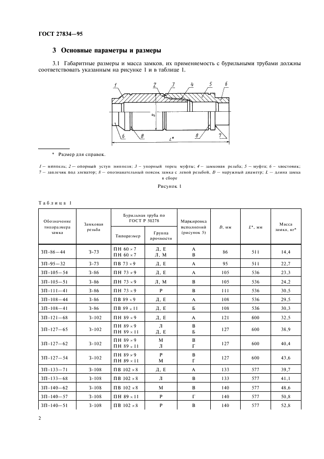 ГОСТ 27834-95 Замки приварные для бурильных труб. Технические условия (фото 5 из 15)