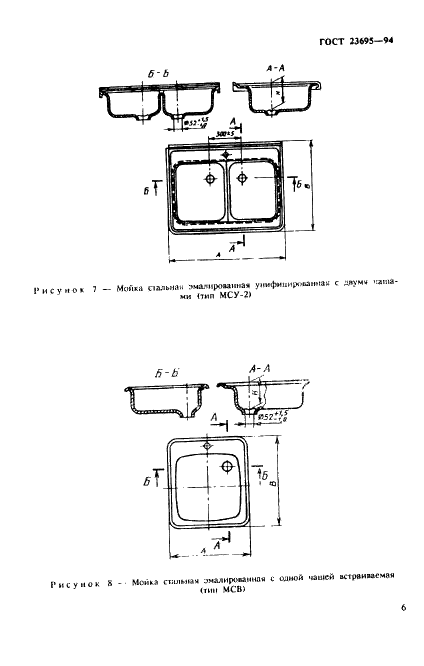 ГОСТ 23695-94 Приборы санитарно-технические стальные эмалированные. Технические условия (фото 9 из 28)