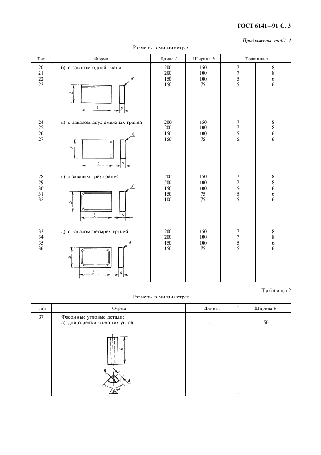 ГОСТ 6141-91 Плитки керамические глазурованные для внутренней облицовки стен. Технические условия (фото 4 из 14)