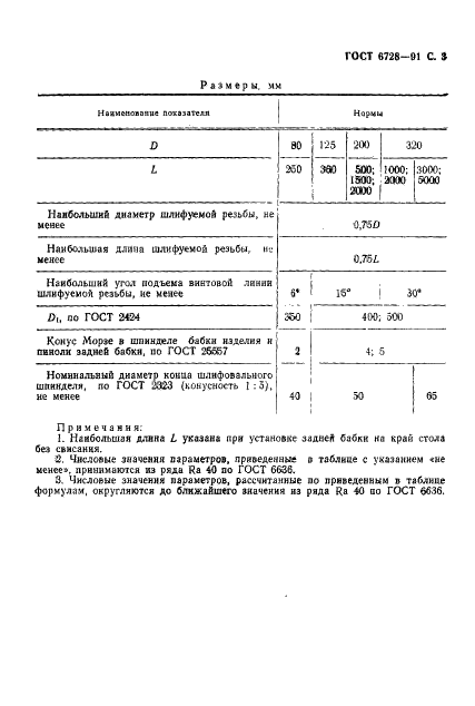 ГОСТ 6728-91 Станки резьбошлифовальные. Основные параметры и размеры (фото 4 из 7)