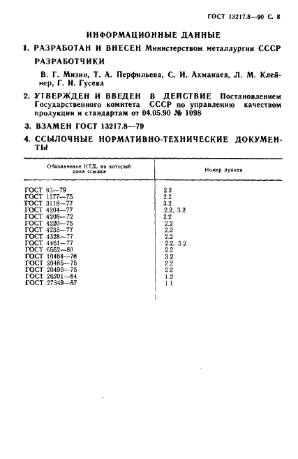 ГОСТ 13217.8-90 Феррованадий. Методы определения хрома (фото 8 из 8)