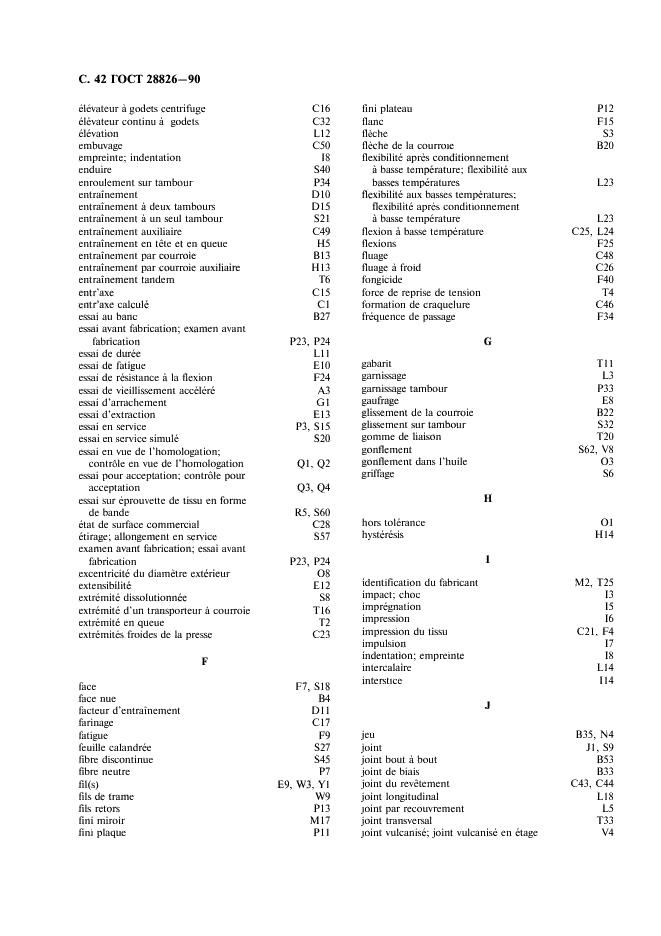 ГОСТ 28826-90 Ленты конвейерные. Список эквивалентных терминов (фото 43 из 62)