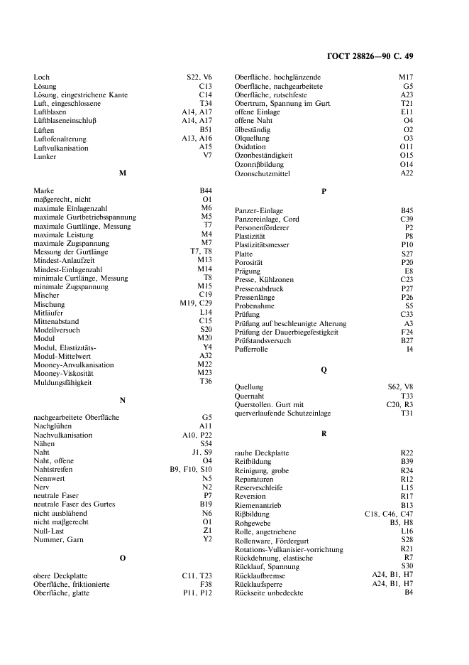 ГОСТ 28826-90 Ленты конвейерные. Список эквивалентных терминов (фото 50 из 62)