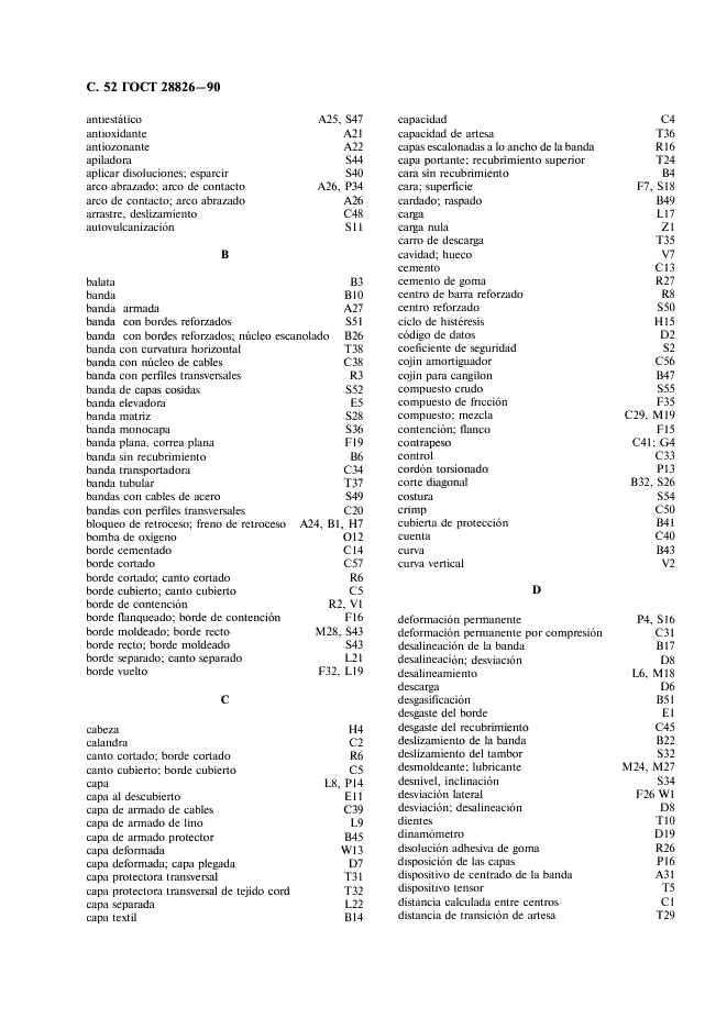 ГОСТ 28826-90 Ленты конвейерные. Список эквивалентных терминов (фото 53 из 62)