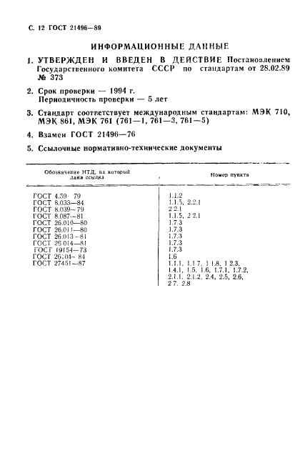 ГОСТ 21496-89 Средства измерений объемной активности радионуклидов в газе. Общие технические требования и методы испытаний (фото 13 из 14)