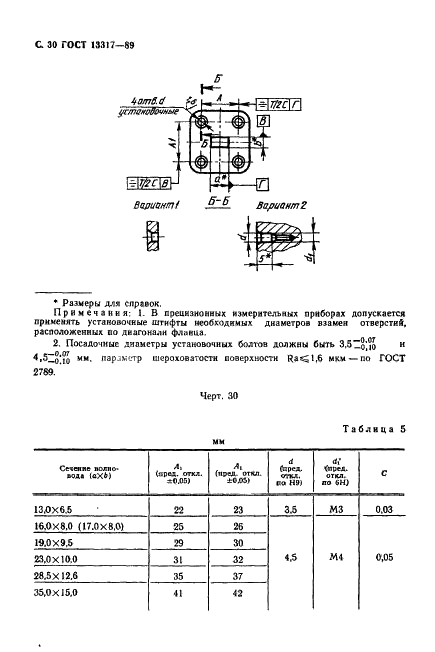 ГОСТ 13317-89 Элементы соединения СВЧ трактов радиоизмерительных приборов. Присоединительные размеры (фото 31 из 46)