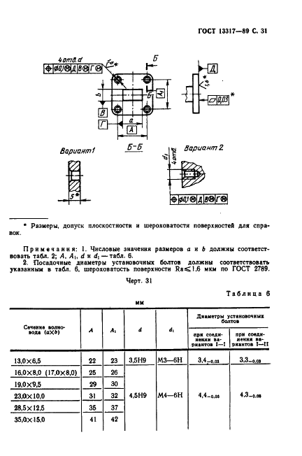 ГОСТ 13317-89 Элементы соединения СВЧ трактов радиоизмерительных приборов. Присоединительные размеры (фото 32 из 46)