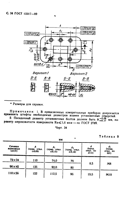 ГОСТ 13317-89 Элементы соединения СВЧ трактов радиоизмерительных приборов. Присоединительные размеры (фото 35 из 46)