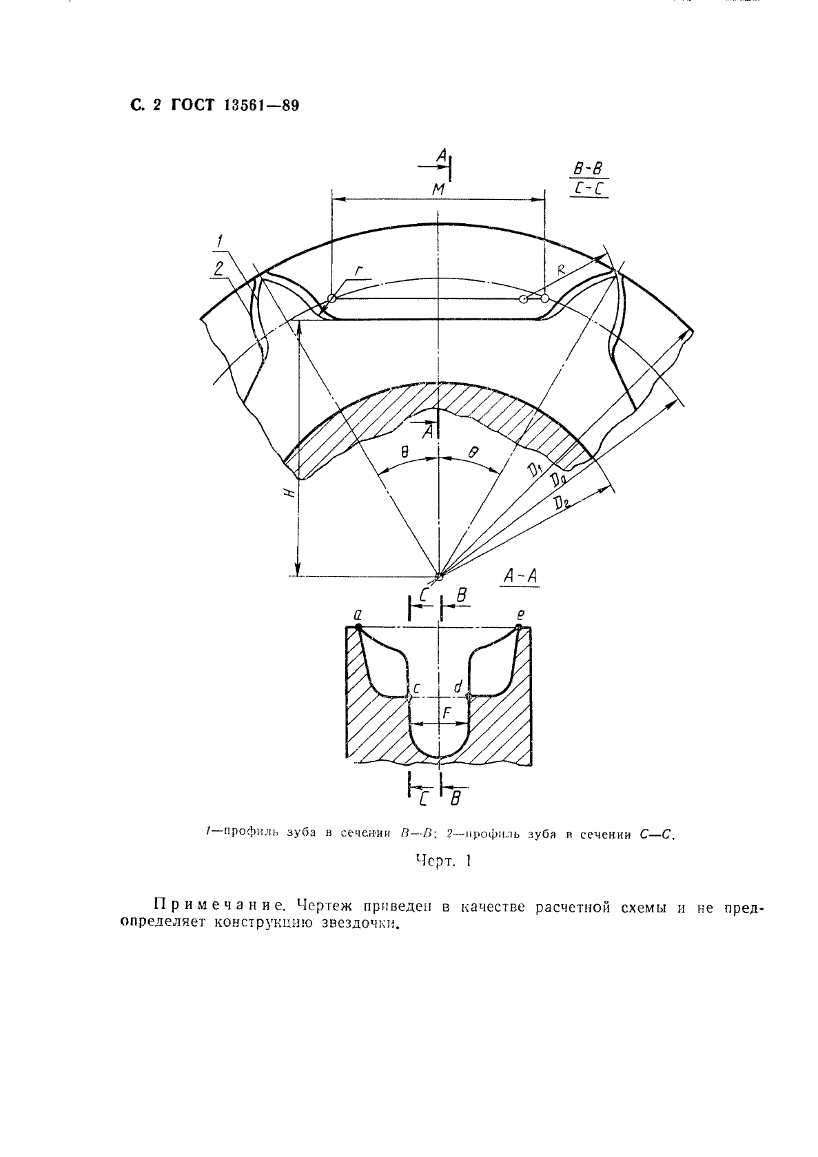 ГОСТ 13561-89 Звездочки для грузовых и тяговых круглозвенных цепей. Методы расчета и построения профиля зубьев (фото 3 из 7)