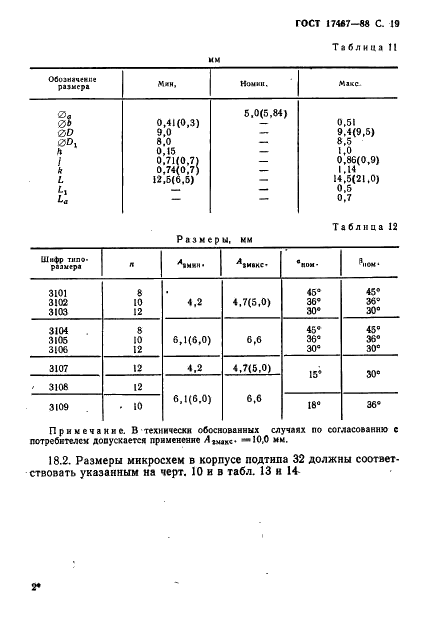 ГОСТ 17467-88 Микросхемы интегральные. Основные размеры (фото 20 из 65)