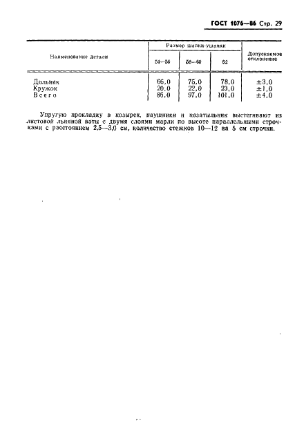 ГОСТ 1076-86 Шапки-ушанки из искусственного меха для военнослужащих. Технические условия (фото 32 из 34)