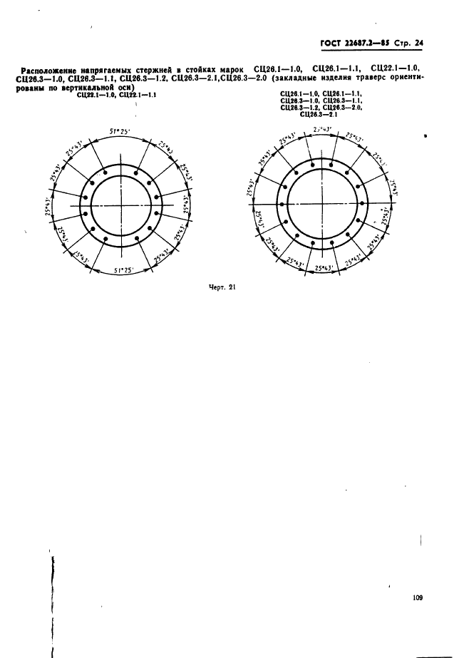 ГОСТ 22687.2-85 Стойки цилиндрические железобетонные центрифугированные для опор высоковольтных линий электропередачи. Конструкция и размеры (фото 24 из 39)