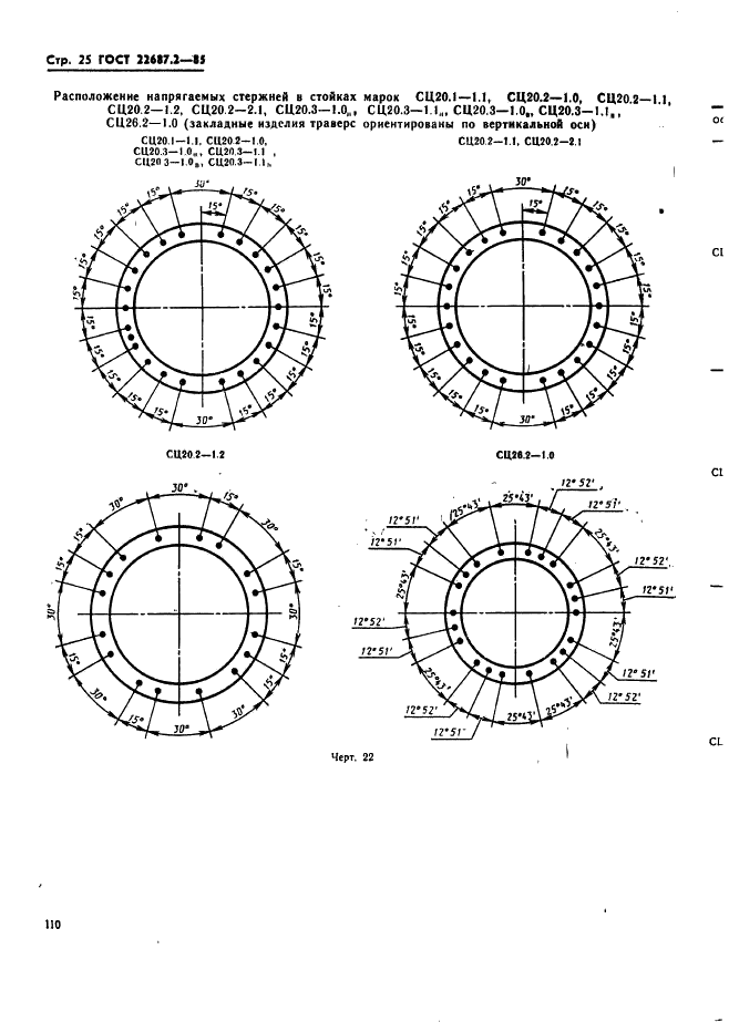 ГОСТ 22687.2-85 Стойки цилиндрические железобетонные центрифугированные для опор высоковольтных линий электропередачи. Конструкция и размеры (фото 25 из 39)