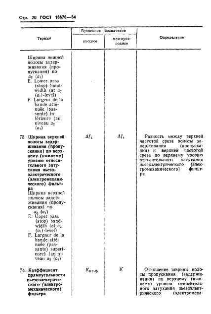 ГОСТ 18670-84 Фильтры пьезоэлектрические и электромеханические. Термины и определения (фото 22 из 48)