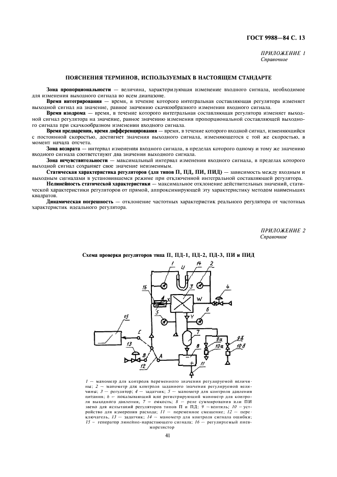 ГОСТ 9988-84 Устройства регулирующие пневматические ГСП. Общие технические условия (фото 13 из 18)
